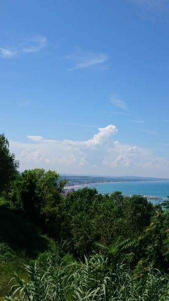 イタリア ショールーム近くからの海の風景