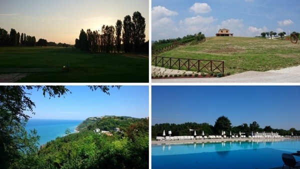 イタリアの草原やアドリア海とリゾート地の風景