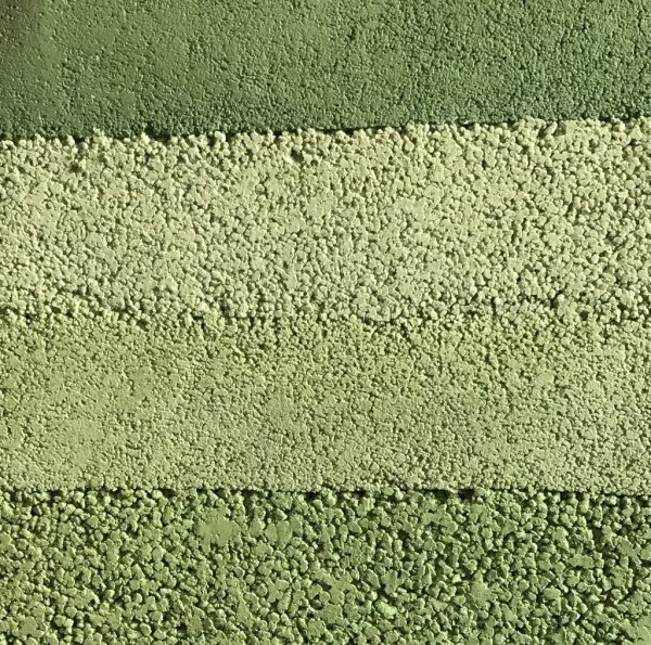 緑系塗り版築のサンプル見本