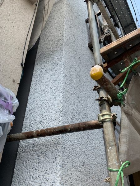 原田左官倉庫洗い出しネットストーン仕上げ