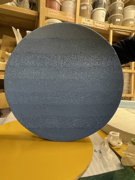 青色系の版築パネル