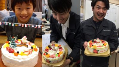 クリスマスケーキを会社からご家庭にプレゼント