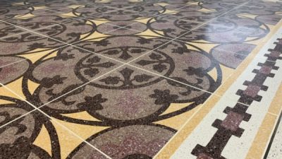 タイルライブラリーに「MIPA」イタリアテラゾタイルを施工