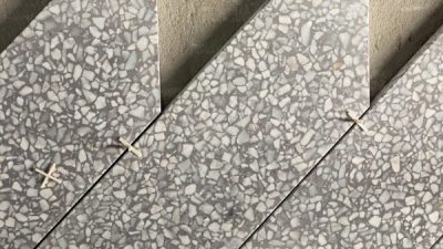 デザインテラゾタイル　タイルライブラリーに施工