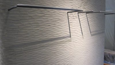 アパレルショップ　風紋柄の壁
