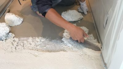 ビールストーン　住宅内部の床にも施工可能！マンション床に施工
