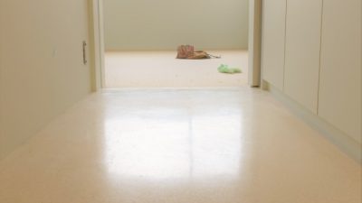 ビールストーン　マンション床に施工　仕上がり