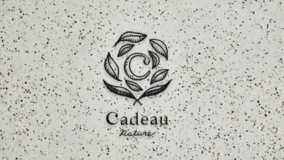 ビールストーン　カフェに施工　お茶の葉を入れた仕上げ