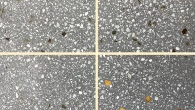 ビールストーン 3種類の骨材を撒いて仕上げたサンプルを紹介します
