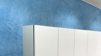 モールテックス ブルー 美容室に施工