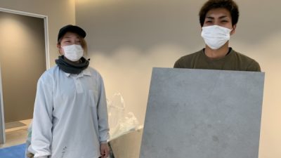 タイルの魅力発信プロジェクト　技能五輪へ向けて練習