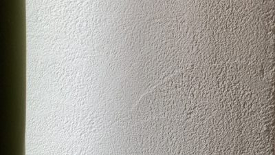 現代しっくい　ビニルクロスの上に施工