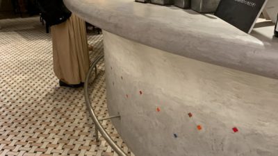 モールテックス - 円形カウンターに施工
