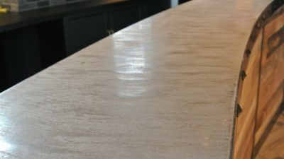モールテックス　カウンターの研ぎ出し仕上げ
