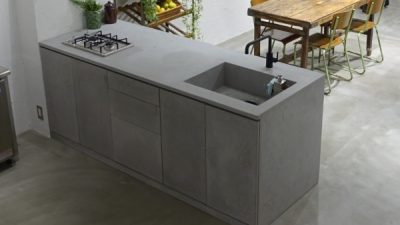 モールテックス　キッチンに施工