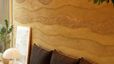 塗り版築 住友林業の住宅展示場に施工 仕上がり