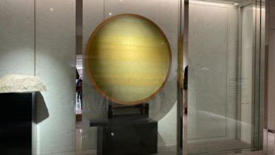 塗り版築アートパネル円形の仕上げ