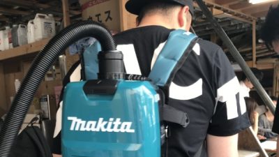 背負い集塵機導入