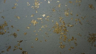 金箔を混ぜた壁　完成