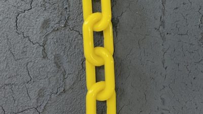 チェーンの跡を付けた仕上げ方