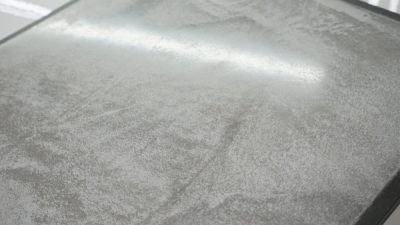 モールテックスの研ぎ出し仕上げ