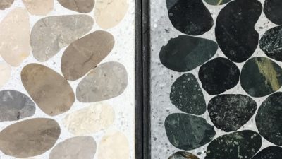 ビールストーン　スライスした玉石仕上げ