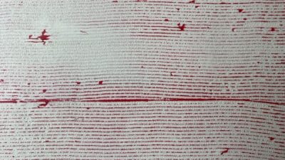 オルトレマテリア紅白の櫛引仕上げ