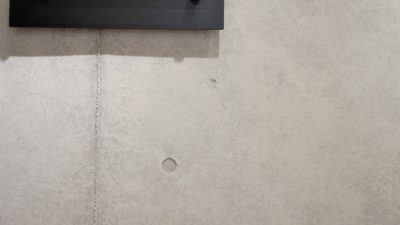 コンクリート打ち放し風仕上げ - カフェでの施工例