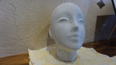 ドライウォッシュ・洗い出し仕上げ - マネキンに施工