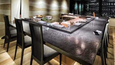 塗り版築&モールテックス - 飲食店のカウンター・テーブルに施工