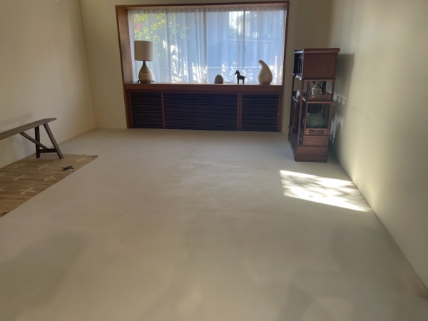 スリックシールド工法の下地にポリーブルで施工した住宅床
