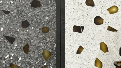 ビールストーン 瓶を入れた仕上げサンプル