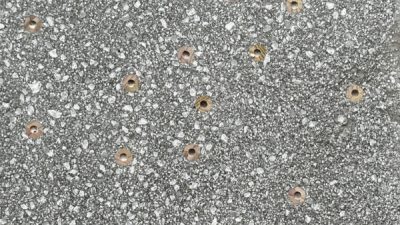 プラスタル研ぎ出し 鉛筆の端材を再利用したサンプル