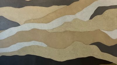 プラスタル塗り版築 ランダムライン施工