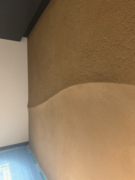 プラスタル搔き落とし仕上げの壁