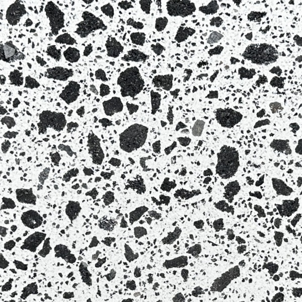 溶岩石を入れたプラスタル研ぎ出し仕上げの壁サンプル