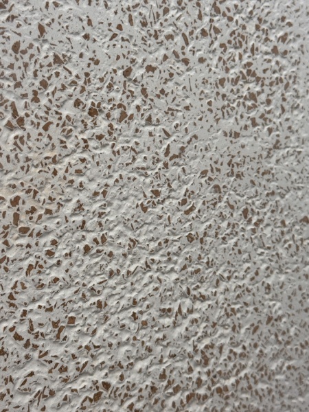 コルクとプラスタル塗り材で固め表面研磨をした左官サンプル