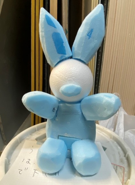硬質ウレタンフォームで作ったぬいぐるみ用の下地