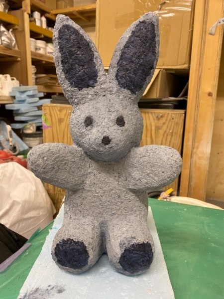 NURU DENIM(塗るデニム)で作った兎のぬいぐるみ