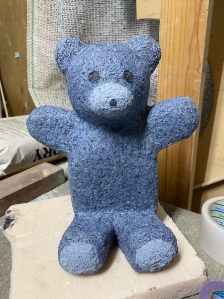 NURU DENIM(塗るデニム)で作った熊のぬいぐるみ