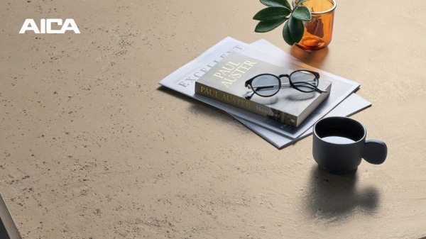 クランチアート仕上げのテーブル天板。※引用元：アイカ工業リーフレット