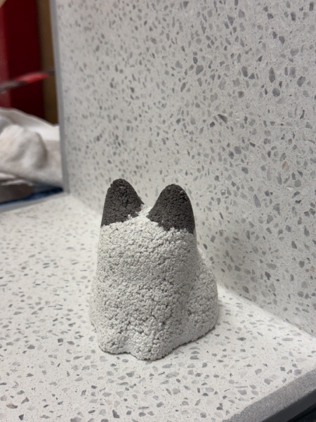 左官で作った猫