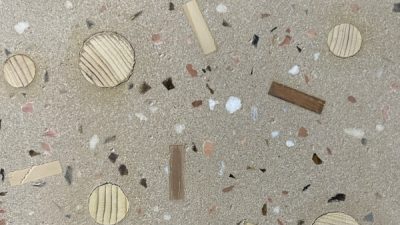 ビールストーン 木片入り仕上げサンプル