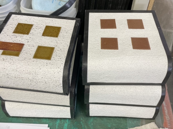 複数のタイル目地試作品