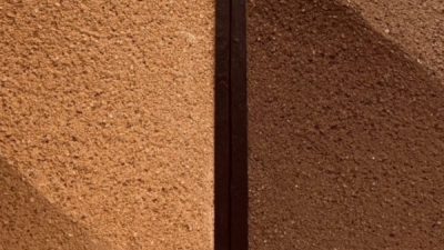 立体的なプラスタル掻き落とし仕上げサンプル