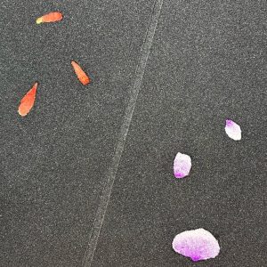 珪藻土黒 花びら仕上げ壁サンプル