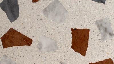 ビールストーン割った大理石を入れた仕上げサンプル